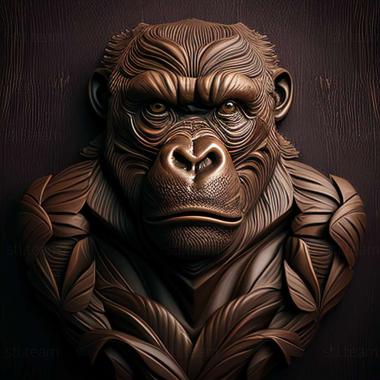 3D model Coco gorilla famous animal (STL)