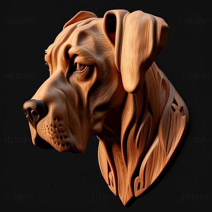 3D model Cuban Great Dane dog (STL)