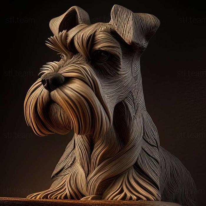 3D model Zwergschnauzer dog (STL)