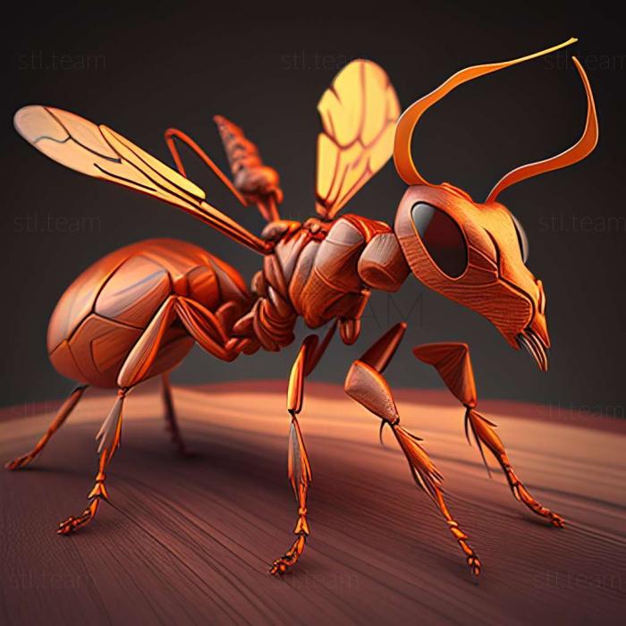 3D model Nesomyrmex flavigaster (STL)