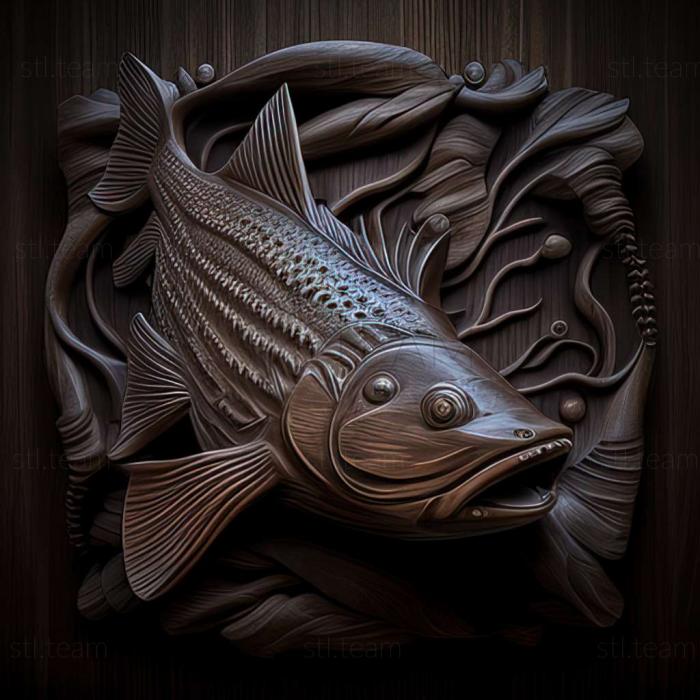 3D модель Донная рыба обыкновенный сом (STL)