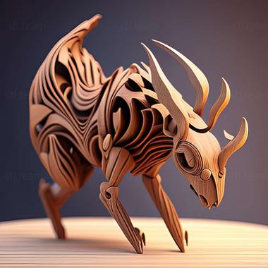 3D model Dominomus famous animal (STL)