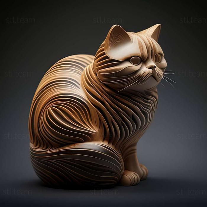 3D модель Кошка Мару известное животное (STL)