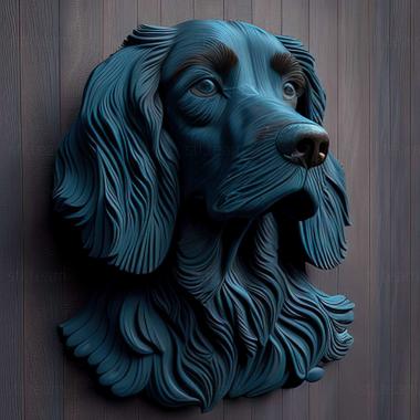 3D model Blue Picardy Spaniel dog (STL)