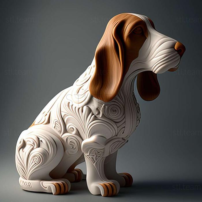 3D model Porcelain Hound dog (STL)