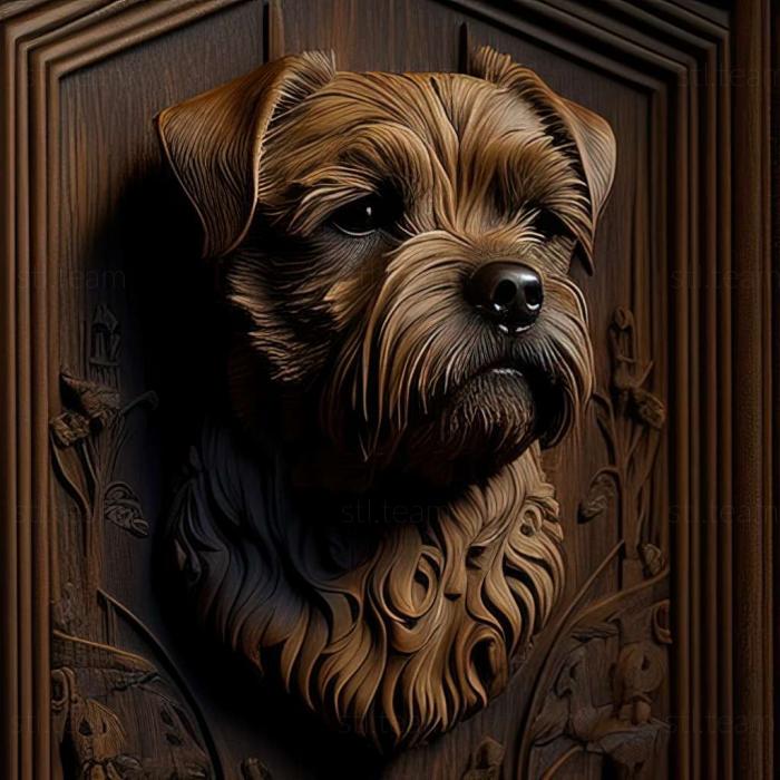 3D model Border Terrier dog (STL)