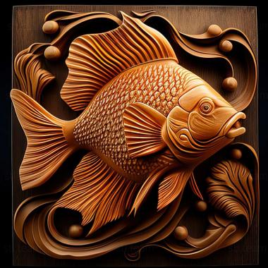 3D model Afiosemion lambert fish (STL)