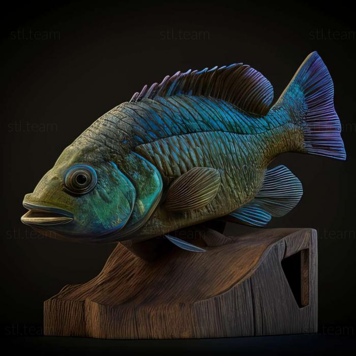 3D model Dimidiochromis compressiceps (STL)