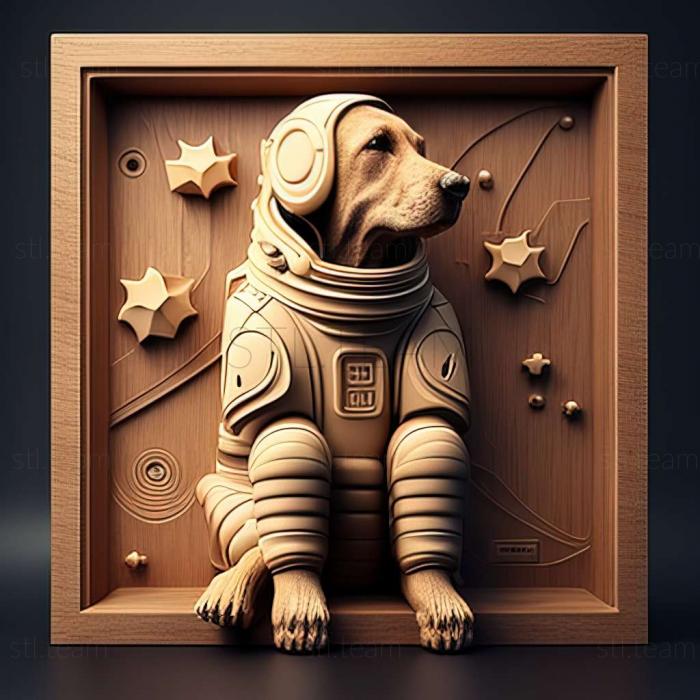 Asterisk cosmonaut dog famous animal