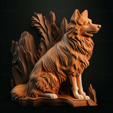 3D model Australian short tailed shepherd dog (STL)