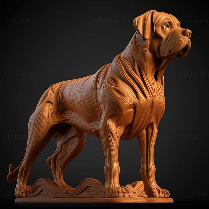 3D модель Собака породы раджапалаям (STL)