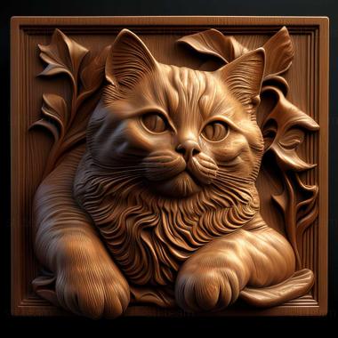 3D модель Гли кот известное животное (STL)