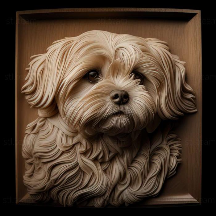 3D model Maltese Lapdog dog (STL)