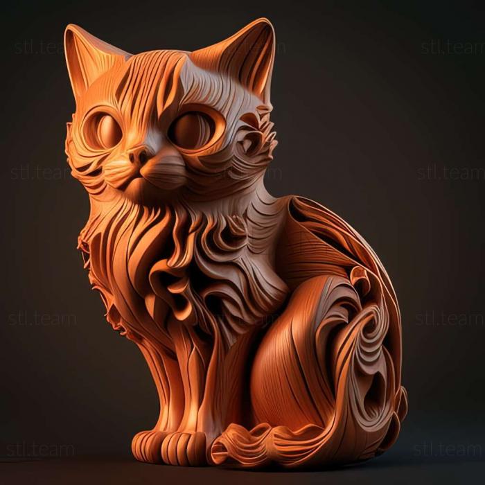 3D model Meow cat famous animal (STL)