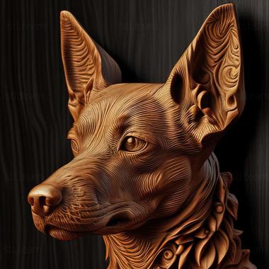 3D model Dwarf Pinscher dog (STL)