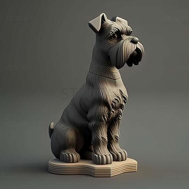 3D model Zwergschnauzer dog (STL)