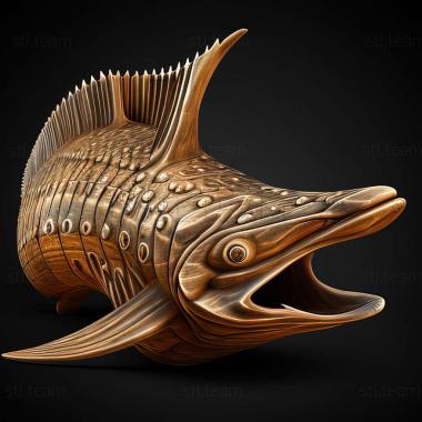 3D model Gymnothorax albimarginatus (STL)