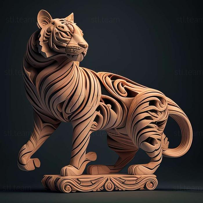 3D model Cinderella tigress famous animal (STL)