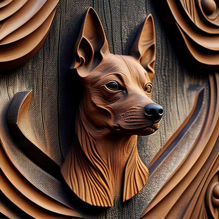 3D model Dwarf Pinscher dog (STL)