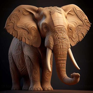 3D модель Elephas maximus indicus (STL)