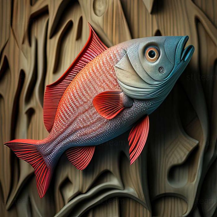 3D model Red  spotted tetra fish (STL)