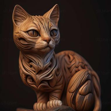 3D model Ukrainian Levkoy cat (STL)