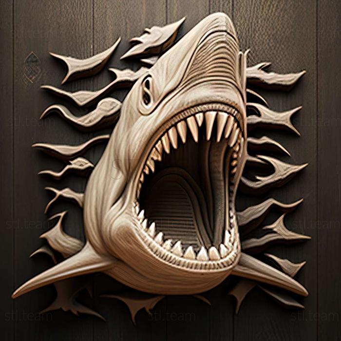 3D модель Челюсти большой белой акулы (STL)