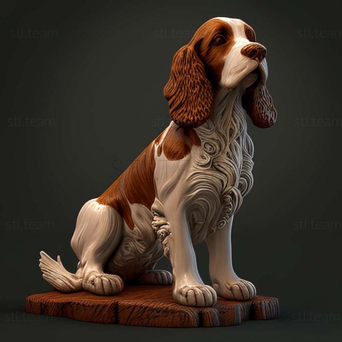 3D модель Вельш-спрингер-спаниель собака (STL)