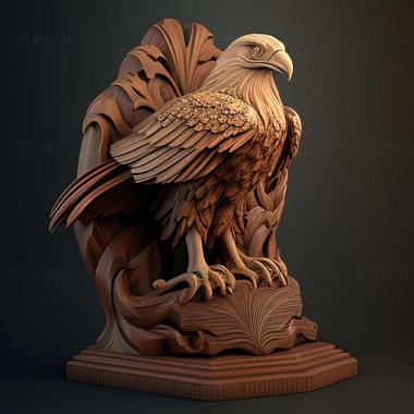 3D model eagle on the small pedestal (STL)