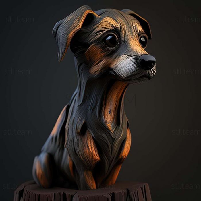 3D model Wood Raccoon Hound dog (STL)