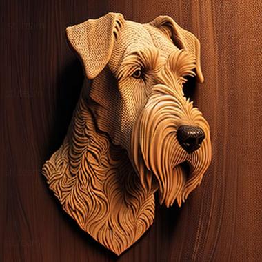 3D model Airedale Terrier dog (STL)