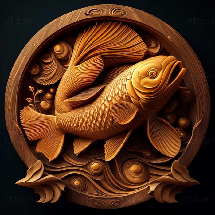 3D model Golden hazelnut fish (STL)