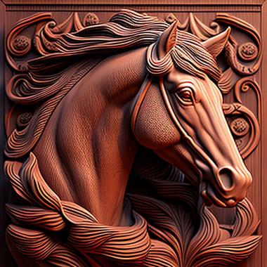 3D model Darley Arabian famous animal (STL)