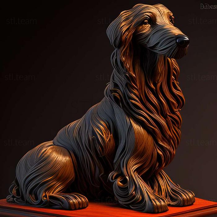3D model Buryat Mongolian Wolfhound dog (STL)