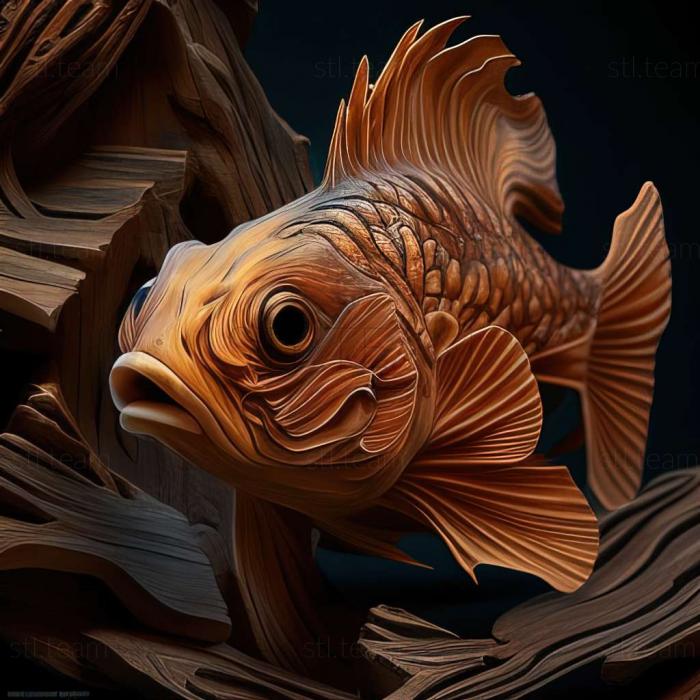 3D модель Гемихромис красивая рыбка (STL)