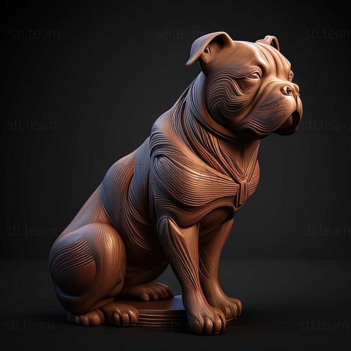 3D model American Bully dog (STL)