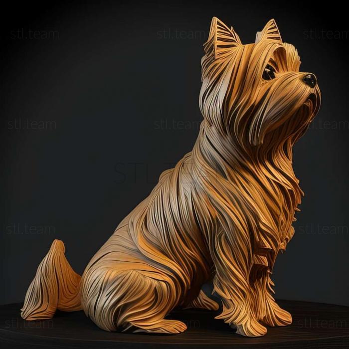 3D model Australian Silky Terrier dog (STL)