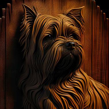 3D model Belgian Griffon dog (STL)