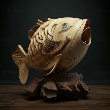 3D model Duck egg fish fish (STL)