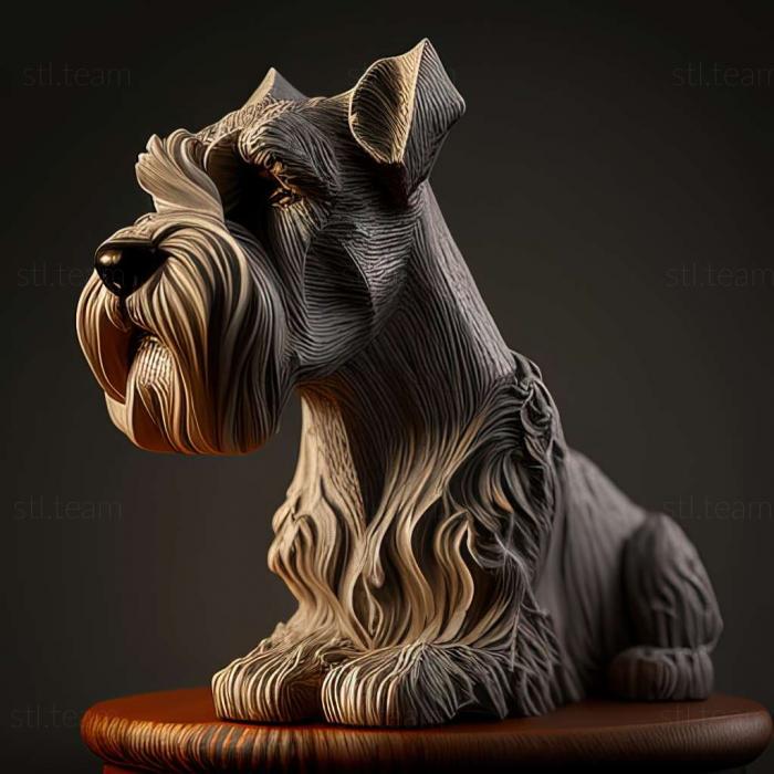 3D model Riesenschnauzer dog (STL)