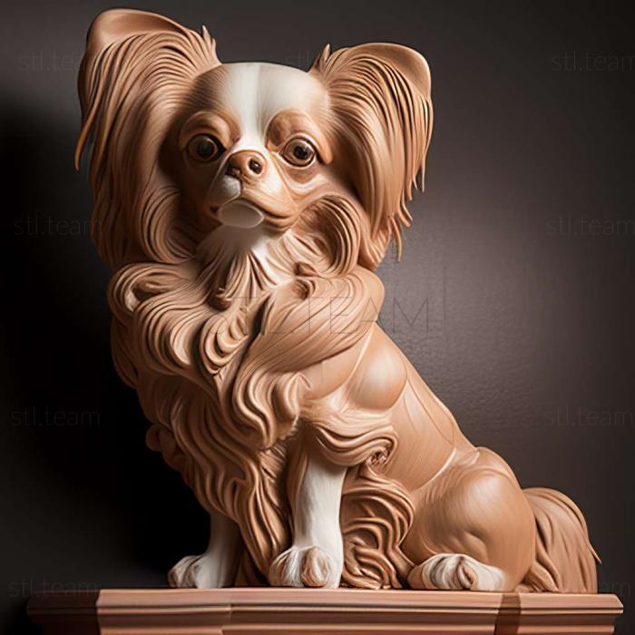 3D model Continental Toy Spaniel dog (STL)