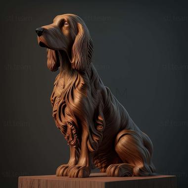 3D model Scottish Setter dog (STL)