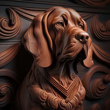 3D model Bavarian Mountain Hound dog (STL)