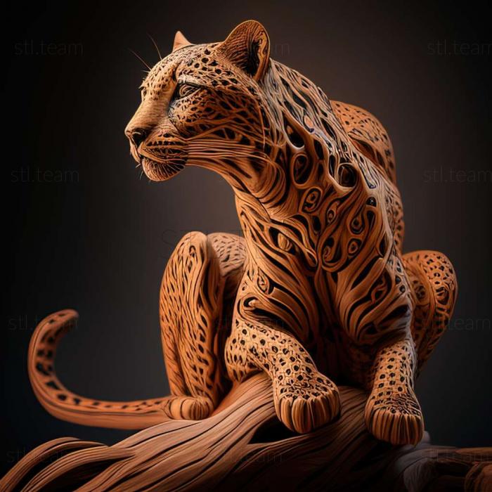 3D model Panthera pardus spelaea (STL)