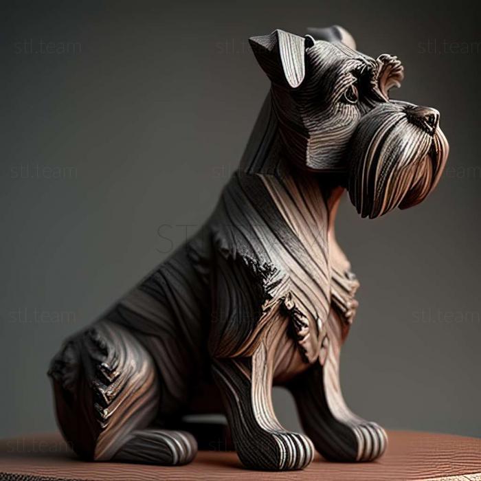 3D model Zwergschnauzer dog (STL)