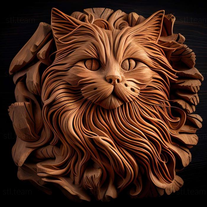 3D model Isle of Man Longhair cat (STL)