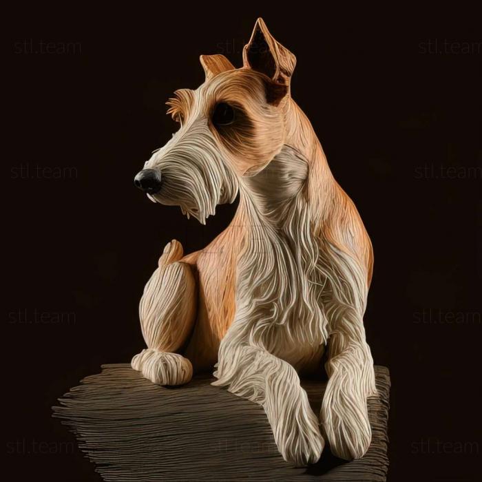 3D model Smooth  haired fox terrier dog (STL)