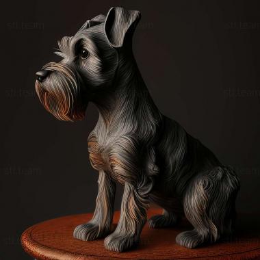 3D model Zwergschnauzer dog (STL)