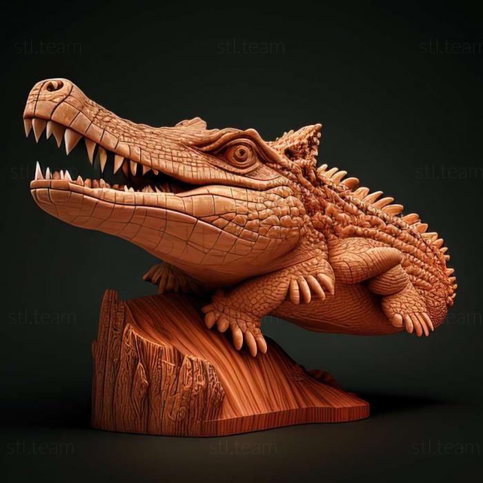 3D модель Відома тварина крокодил Густав (STL)