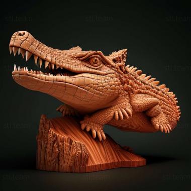 3D модель Відома тварина крокодил Густав (STL)
